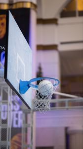 Preview wallpaper ball, basketball, ring, net, sport