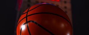 Preview wallpaper ball, basketball, sports, basketball ball, building