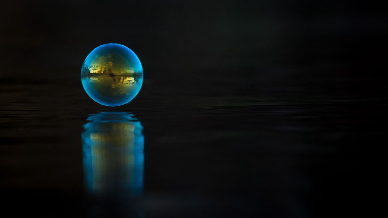 Wallpaper ball, bubble, reflection