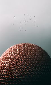 Preview wallpaper ball, building, architecture, dome, birds