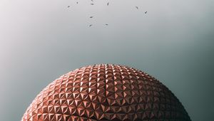 Preview wallpaper ball, building, architecture, dome, birds