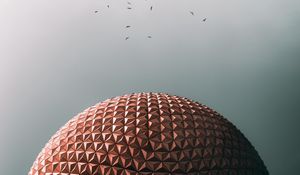 Preview wallpaper ball, building, architecture, dome, birds