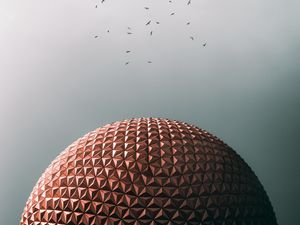 Preview wallpaper ball, building, architecture, dome, birds