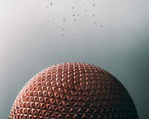 Preview wallpaper ball, building, architecture, dome, birds