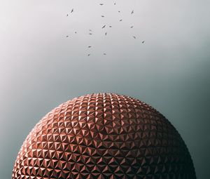 Preview wallpaper ball, building, architecture, dome, birds