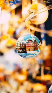 Preview wallpaper ball, christmas decoration, toy, focus, holiday