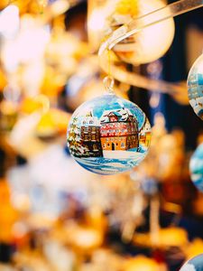 Preview wallpaper ball, christmas decoration, toy, focus, holiday