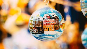 Preview wallpaper ball, christmas decoration, toy, focus, holiday