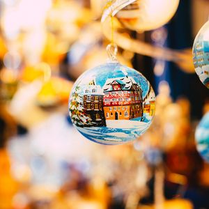 Preview wallpaper ball, christmas decoration, toy, focus, holiday