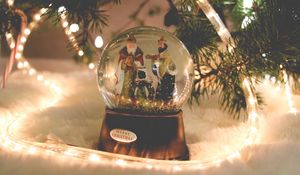 Preview wallpaper ball, christmas, new year, santa claus
