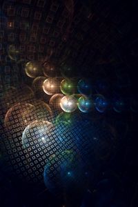 Preview wallpaper ball, circles, squares, glare, glow