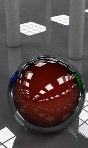 Preview wallpaper ball, colored, shape, surface, lights, glass