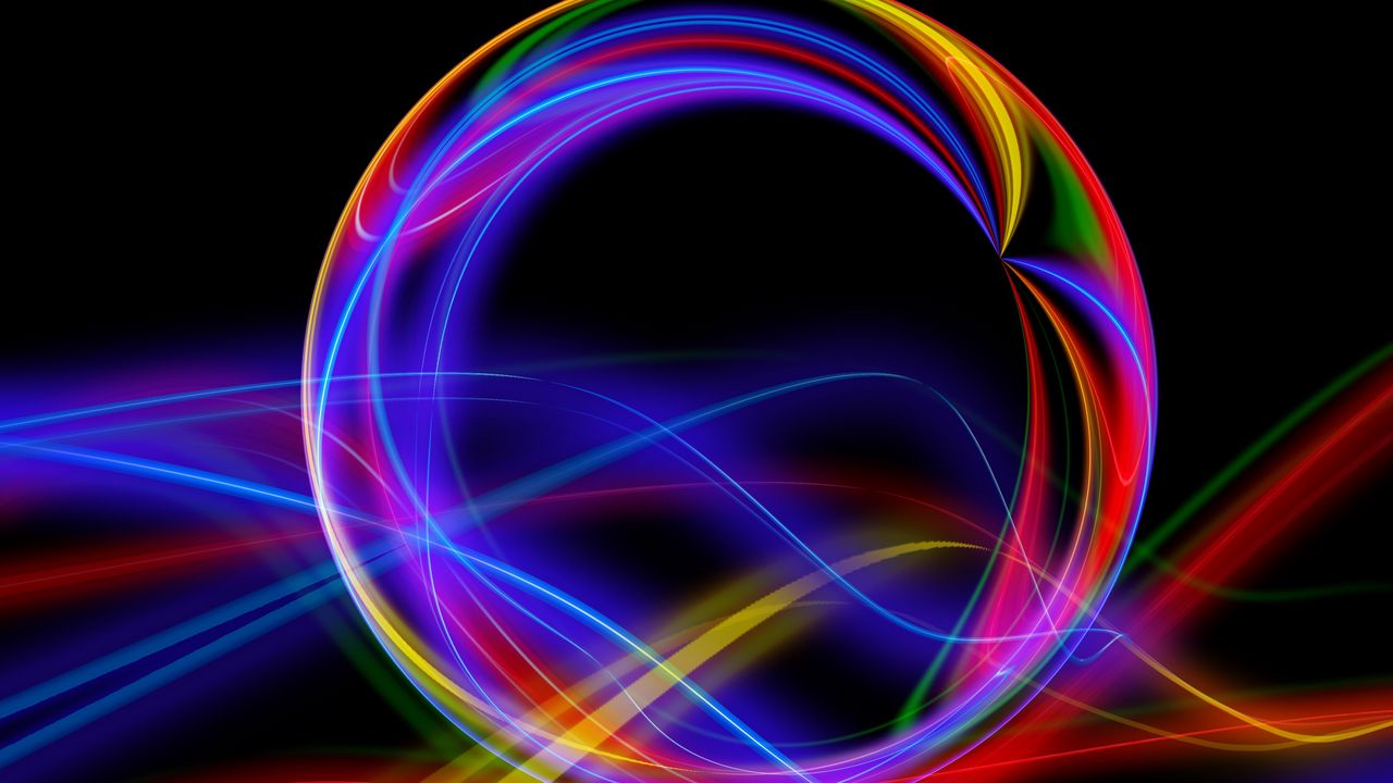 Wallpaper ball, colorful, line, abstraction