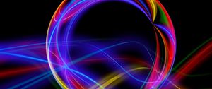 Preview wallpaper ball, colorful, line, abstraction