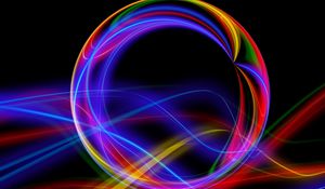 Preview wallpaper ball, colorful, line, abstraction