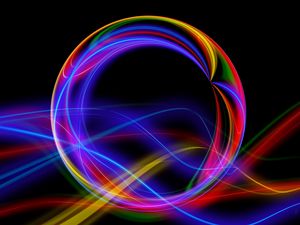 Preview wallpaper ball, colorful, line, abstraction