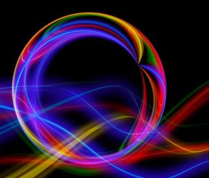 Preview wallpaper ball, colorful, line, abstraction