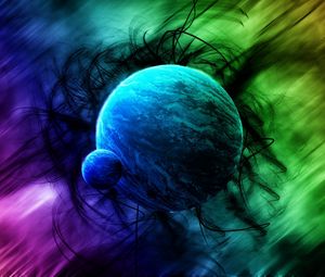 Preview wallpaper ball, colorful, rainbow, flash