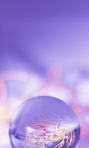 Preview wallpaper ball, crystal, macro, reflection, purple