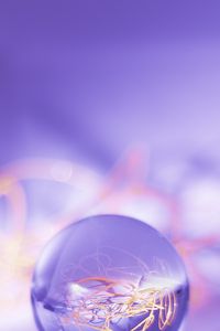 Preview wallpaper ball, crystal, macro, reflection, purple