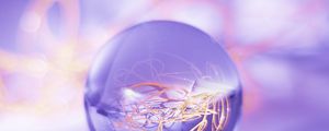 Preview wallpaper ball, crystal, macro, reflection, purple