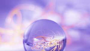 Preview wallpaper ball, crystal, macro, reflection, purple
