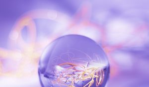 Preview wallpaper ball, crystal, macro, reflection, purple