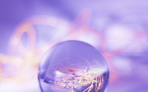 Preview wallpaper ball, crystal, macro, reflection, purple
