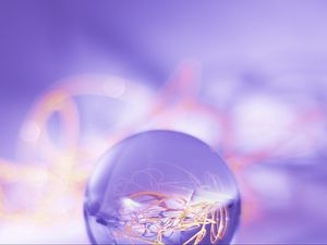 Preview wallpaper ball, crystal, macro, reflection, purple