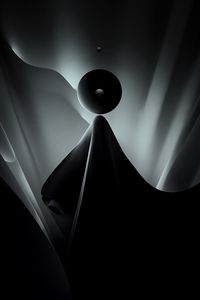 Preview wallpaper ball, dark, shape, folds