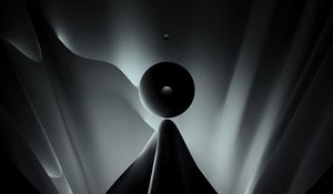 Preview wallpaper ball, dark, shape, folds
