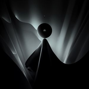 Preview wallpaper ball, dark, shape, folds