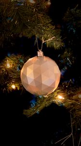 Preview wallpaper ball, decoration, garland, tree, new year, christmas