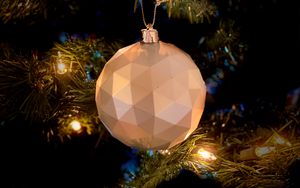 Preview wallpaper ball, decoration, garland, tree, new year, christmas