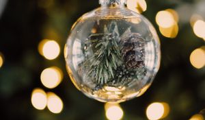 Preview wallpaper ball, decoration, glare, christmas, new year, holiday
