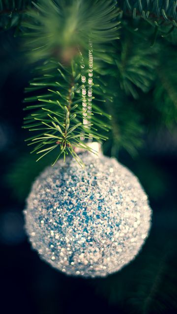 360x640 Wallpaper ball, decoration, tree, new year, christmas