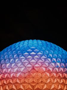 Preview wallpaper ball, dome, relief, surface, backlight, polygonal, geometric