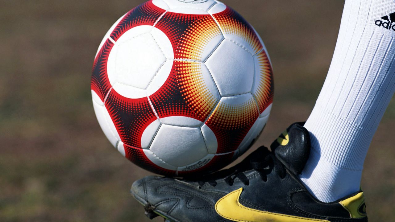 Wallpaper ball, foot, football, football boots, field