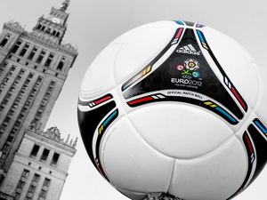 Preview wallpaper ball, football, euro 2012, championship, tower