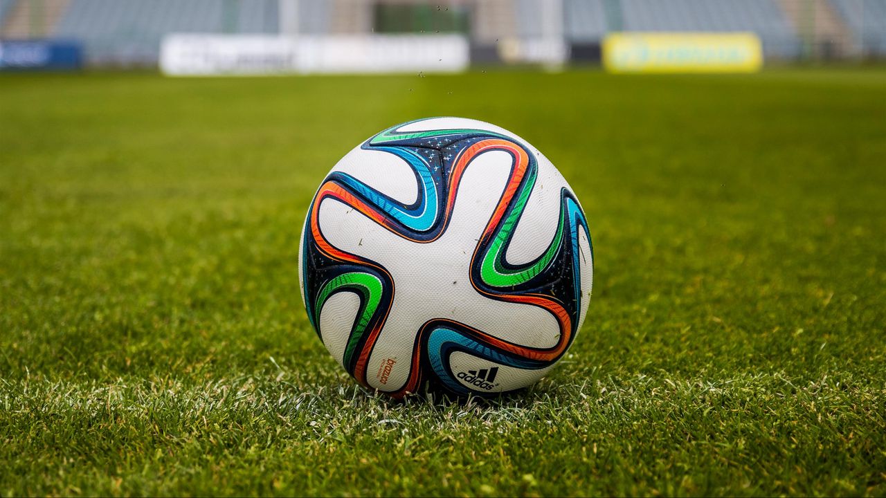 Wallpaper ball, football, field, grass