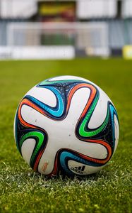 Preview wallpaper ball, football, field, grass