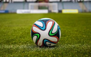 Preview wallpaper ball, football, field, grass