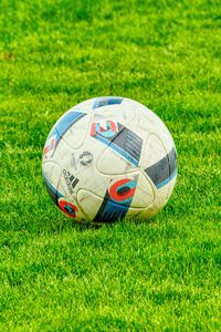 Preview wallpaper ball, football, lawn, grass