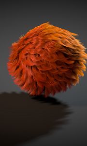 Preview wallpaper ball, fur, shadow