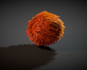 Preview wallpaper ball, fur, shadow