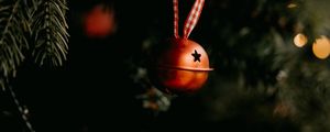 Preview wallpaper ball, garlands, christmas tree, decorations, new year, christmas