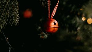 Preview wallpaper ball, garlands, christmas tree, decorations, new year, christmas