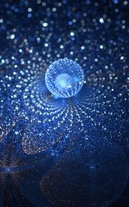 Preview wallpaper ball, glare, sparkles, fractal, abstraction
