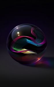 Preview wallpaper ball, glass, art, patterns