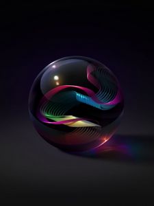 Preview wallpaper ball, glass, art, patterns